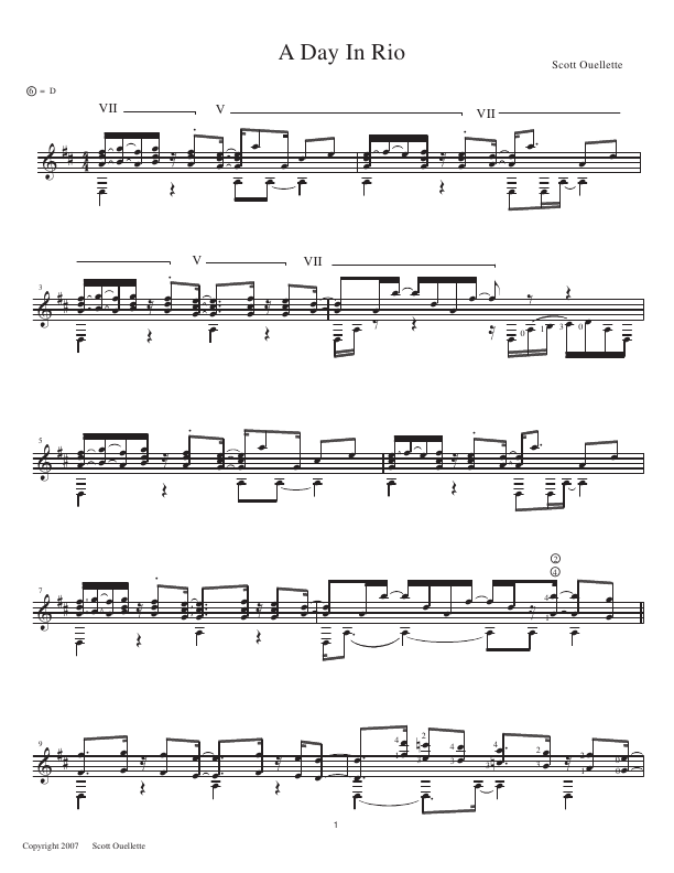 Click to download "A Day In Rio" sheet music