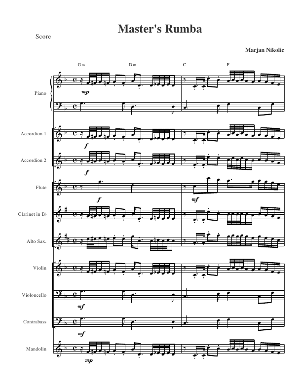 Click to download "Master's rumba" sheet music