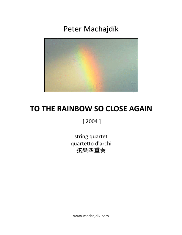 Click to download "TO THE RAINBOW SO CLOSE AGAIN" sheet music