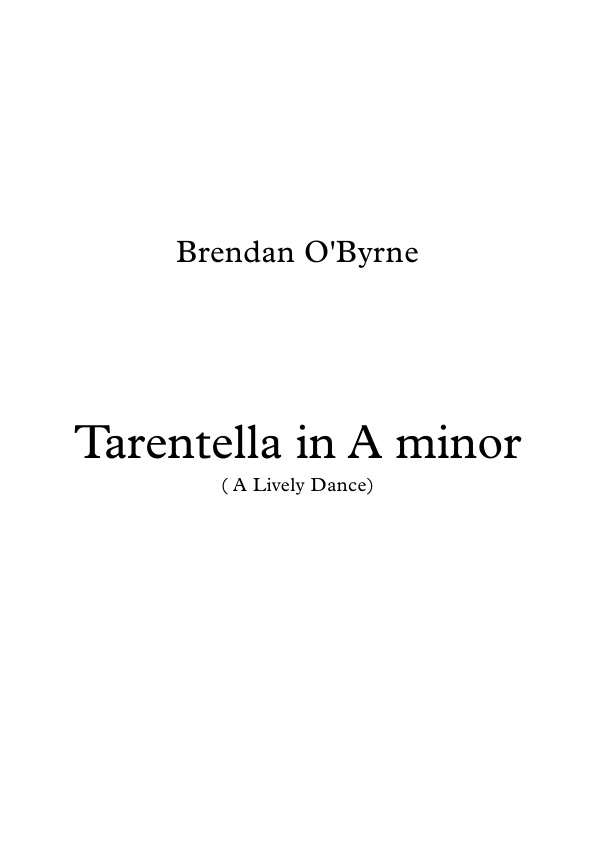 Click to download "Tarentella in A minor" sheet music
