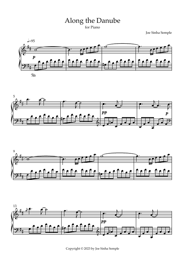 Click to download "Along the Danube" sheet music