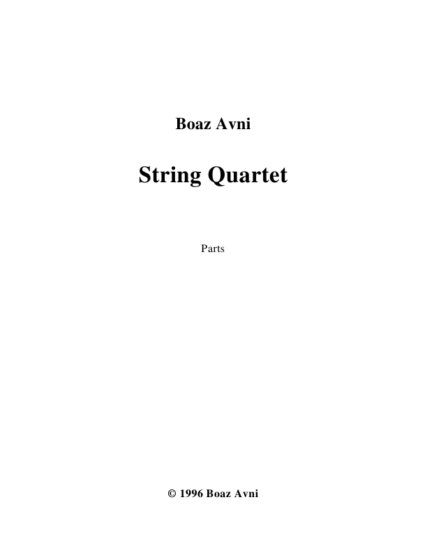 Click to download "String Quartet - Parts" sheet music