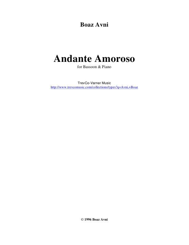 Click to download "Andante Amoroso for Bassoon & Piano" sheet music