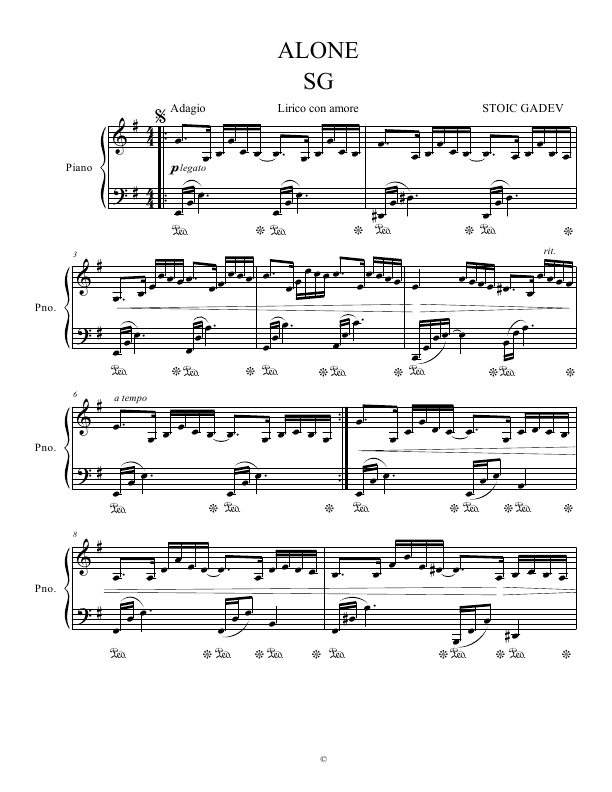 Click to download "ALONE" sheet music