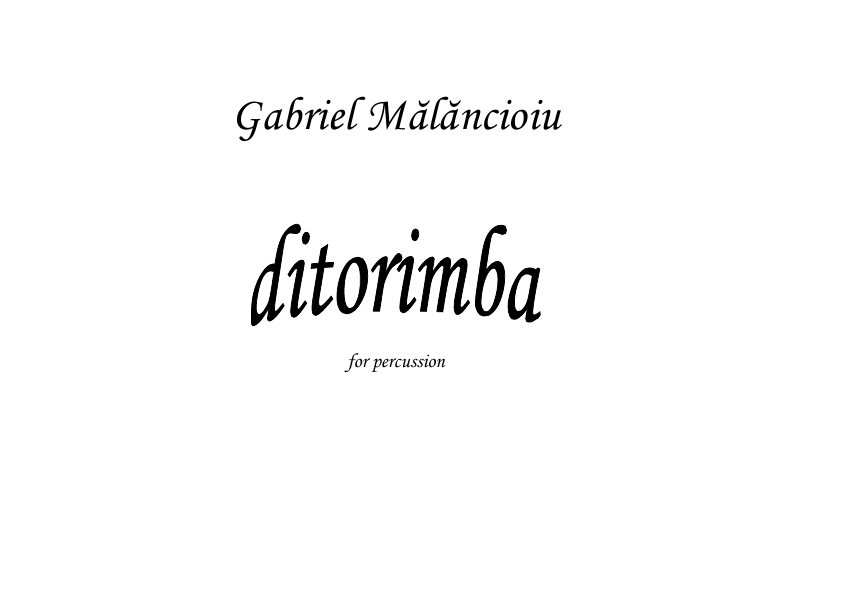 Click to download "Ditorimba" sheet music