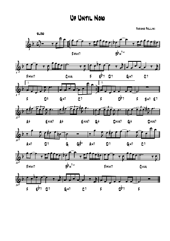 Click to download ""UP UNTIL NOW"" sheet music