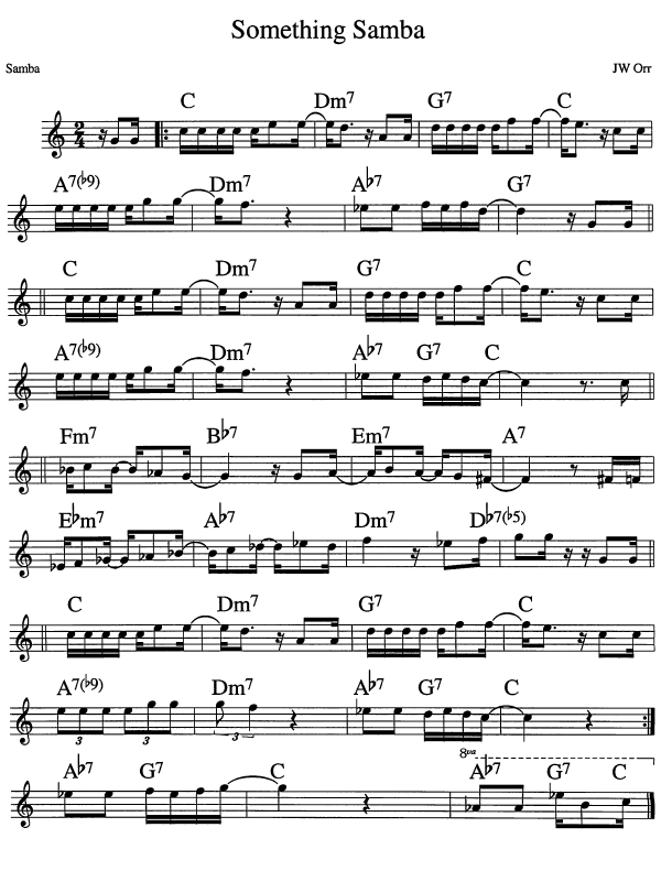 Click to download "Something Samba" sheet music