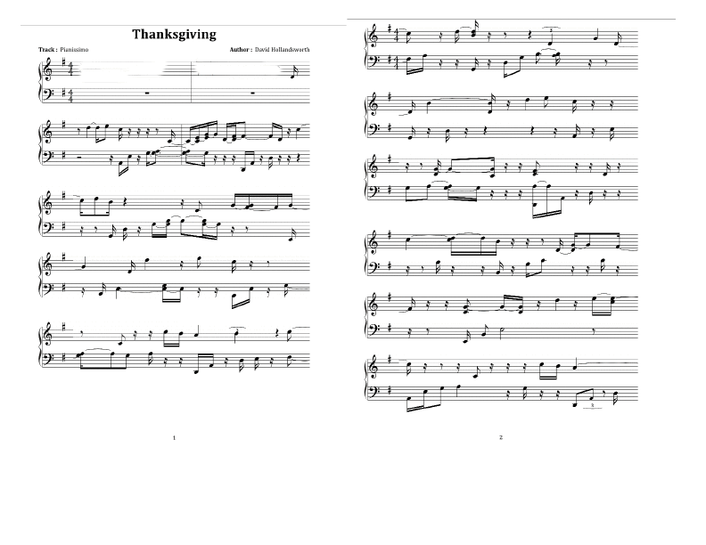 Click to download "Thanksgiving" sheet music