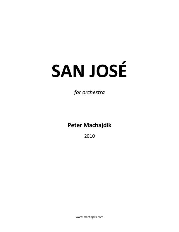 Click to download "SAN JOSE" sheet music