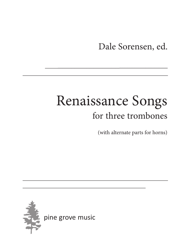 Click to download "Renaissance Songs for Three Trombones" sheet music