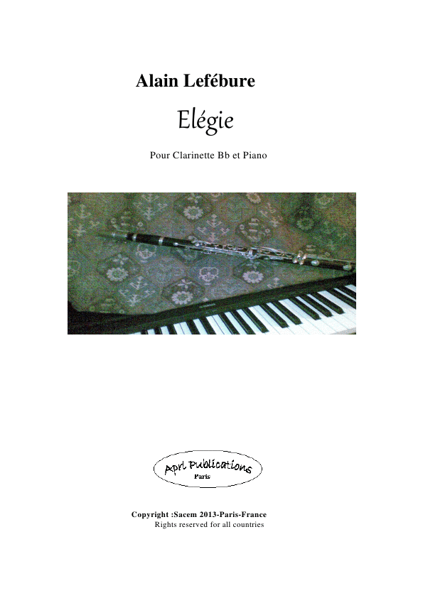 Click to download "Elegie pour clarinette et piano" sheet music