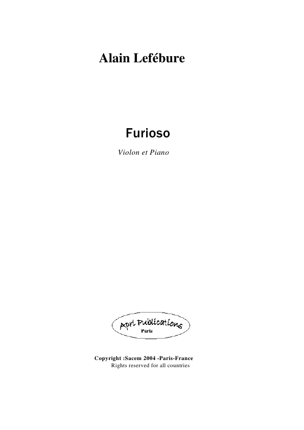 Click to download "Furioso" sheet music