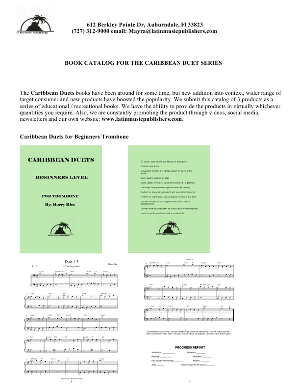 Click to download "Caribbean Duets Catalog" sheet music