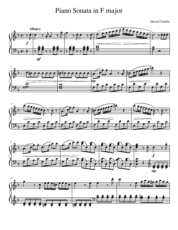 Click to download "Piano Sonata in F major 1st Movement" sheet music