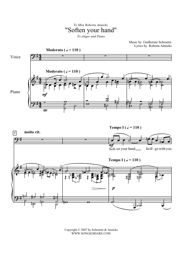 Click to download "Soften your Hand" sheet music
