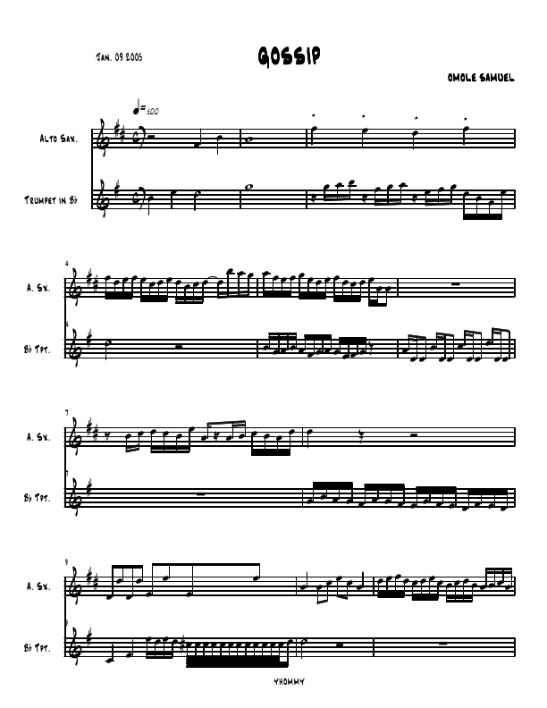 Click to download "Gossip" sheet music