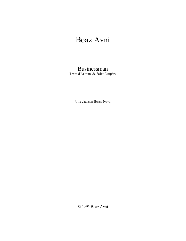 Click to download "Businessman" sheet music