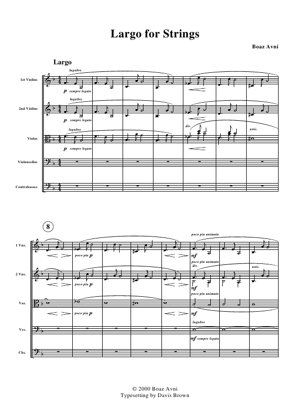 Click to download "Largo for Strings" sheet music