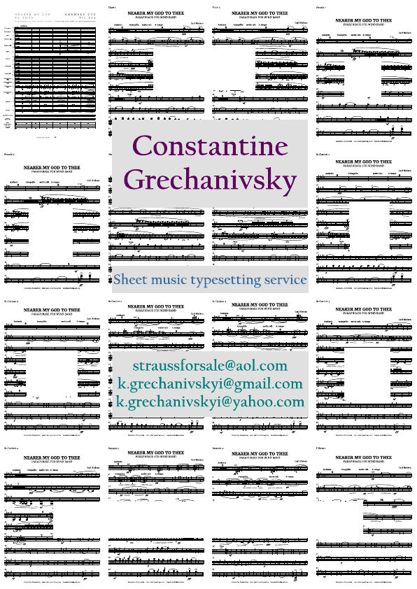 Click to download "Carl Nielsen. NEARER MY GOD TO THEE. Parts." sheet music