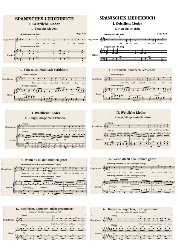 Click to download "Spanisches Liederbuch. Wolf. Transposition into your key." sheet music