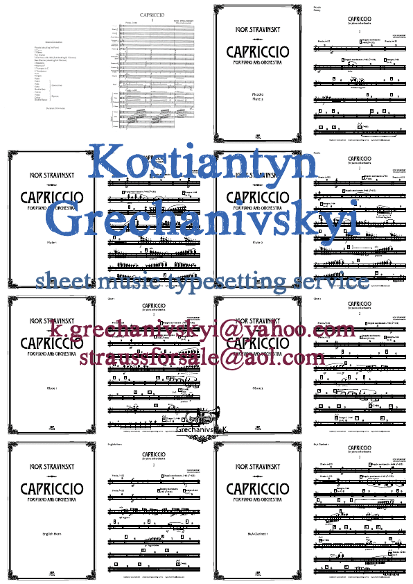 Click to download "Igor Stravinsky.Capriccio for piano and orchestra.Parts." sheet music
