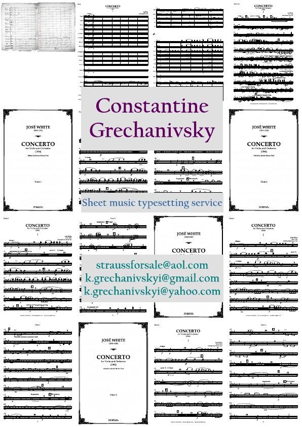 Click to download "Jose White. Violin concerto. Score,parts" sheet music