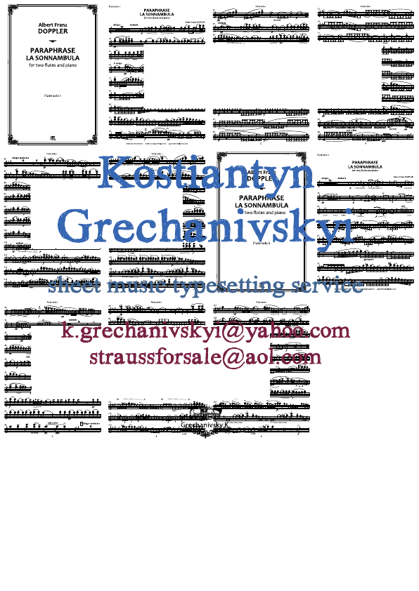 Click to download "Albert Franz Doppler.Paraphrase La Sonnambula.Flutes solo" sheet music