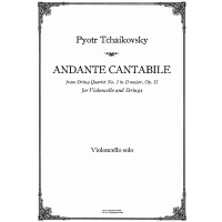 Tchaikovsky.ANDANTE CANTABILE.Score and parts...