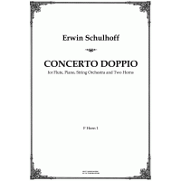 Erwin Schulhoff. Concerto Doppio (Flute & Piano). Parts